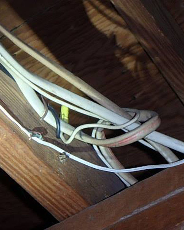 exposed electrical home wiring